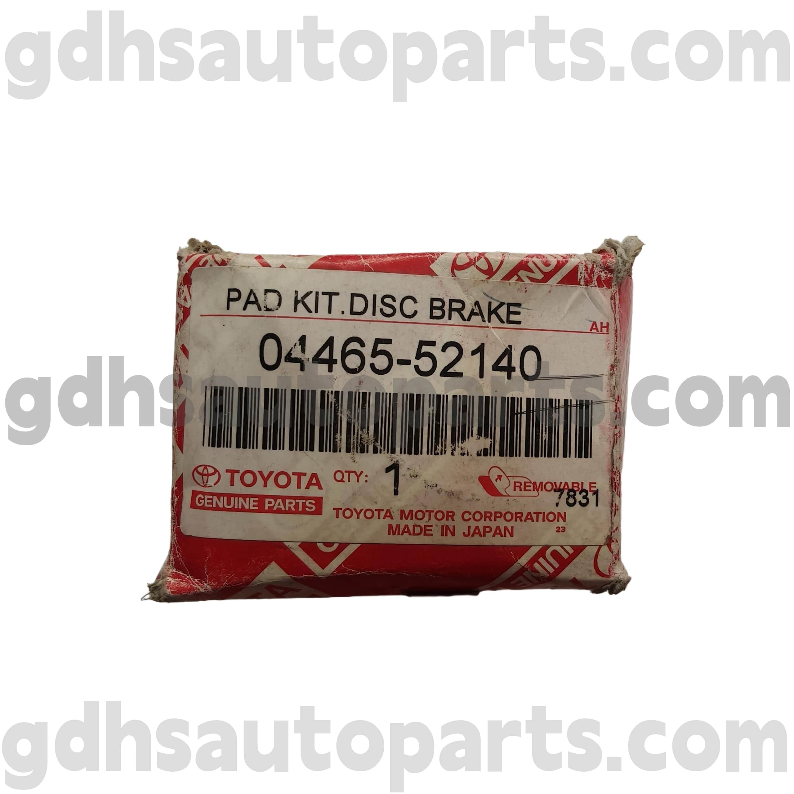 04456-52140 Toyota Genuine Parts 프론트 브레이크 패드 섀시 번호. AXP41 DLX