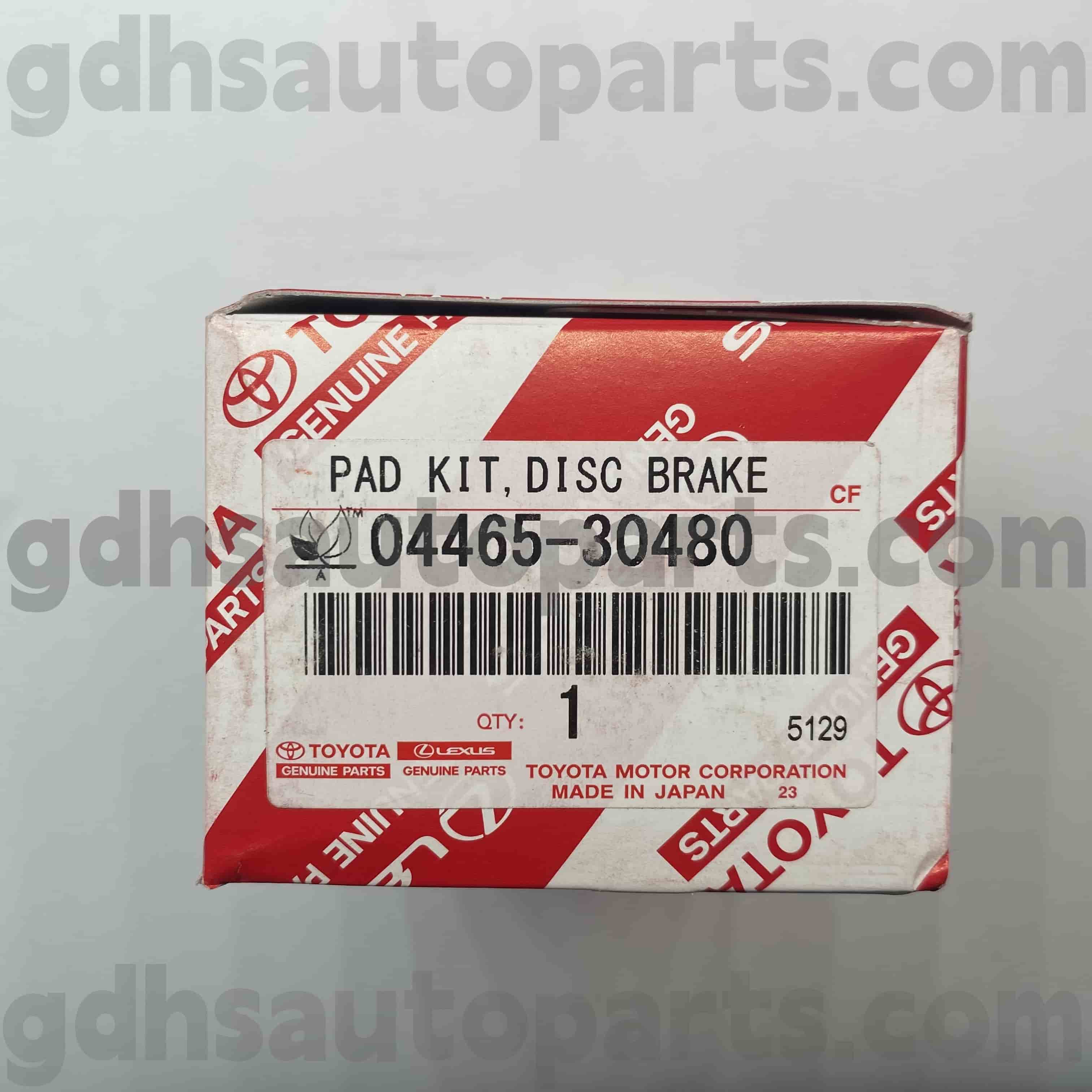04465-30480 Toyota Genuine Parts Front Brake Pads Mark X, Crown, Lexus는 시리즈 섀시 번호입니다. GSE30 GRX