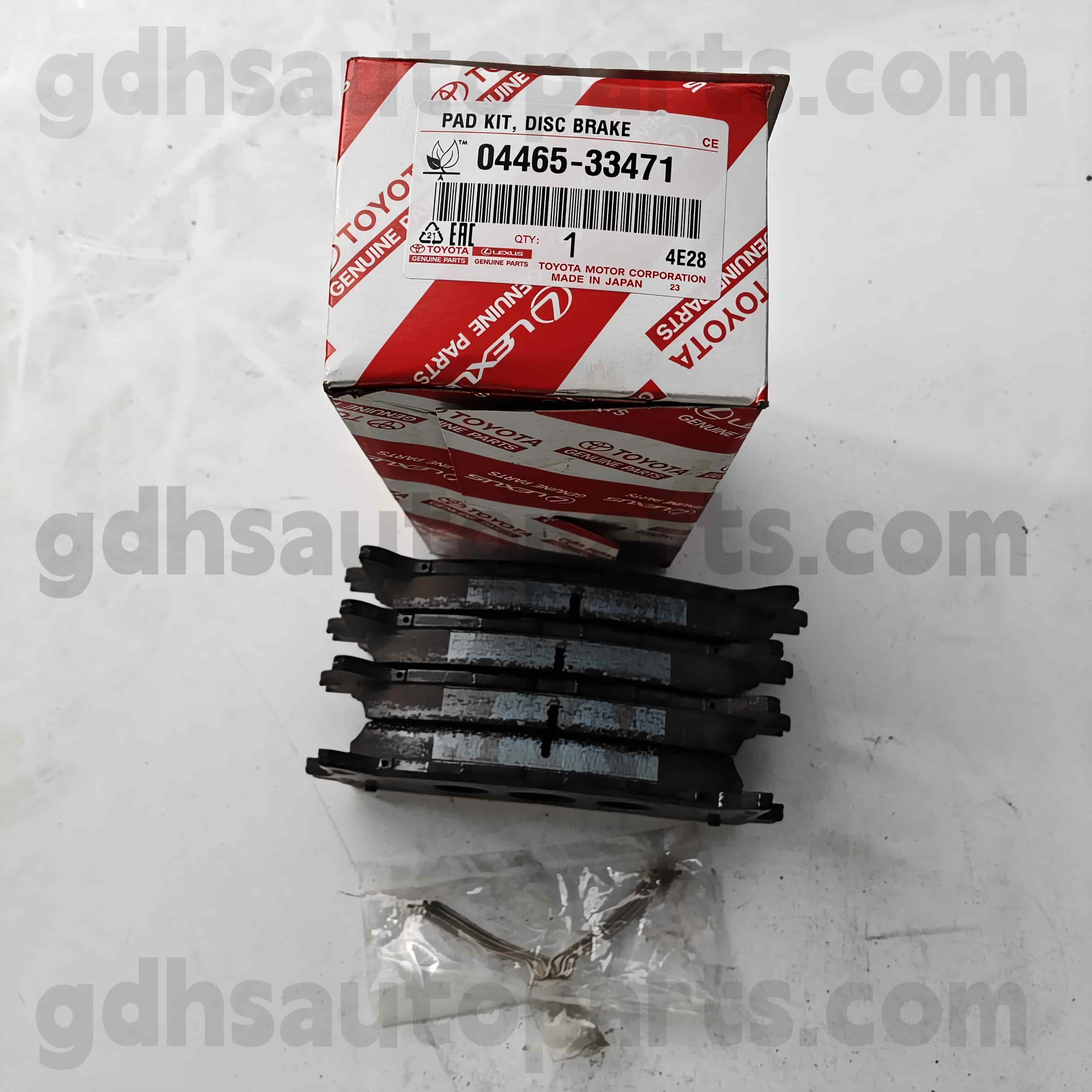 04465-33471 Toyota Genuine Parts Front Brake Pads 、 Lexus ES240/350 섀시 번호. ACV51, ASV50, AVV50..TAIW