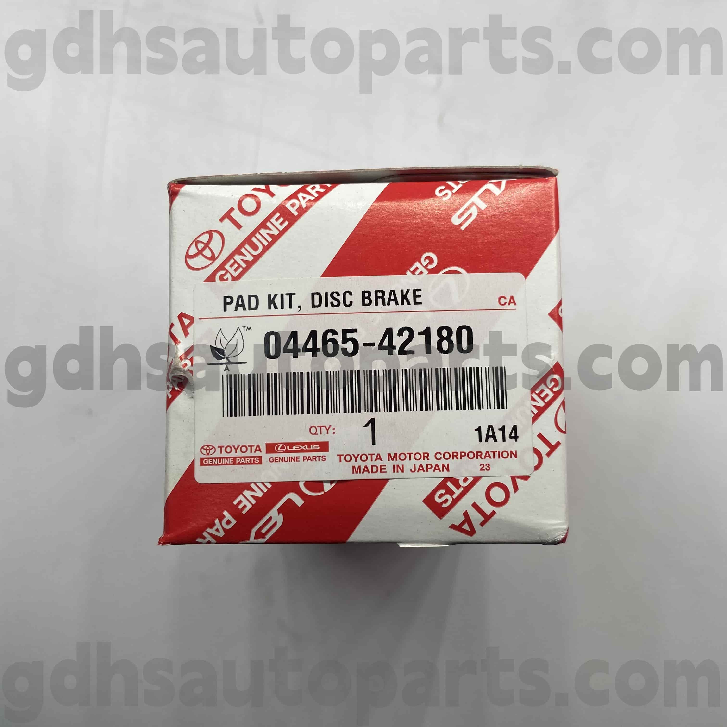 04465-42180 Harrier/Hybrid를위한 Toyota Genuine Parts 프론트 브레이크 패드, Mirai 섀시 No. ACA3# ZGR2# AS