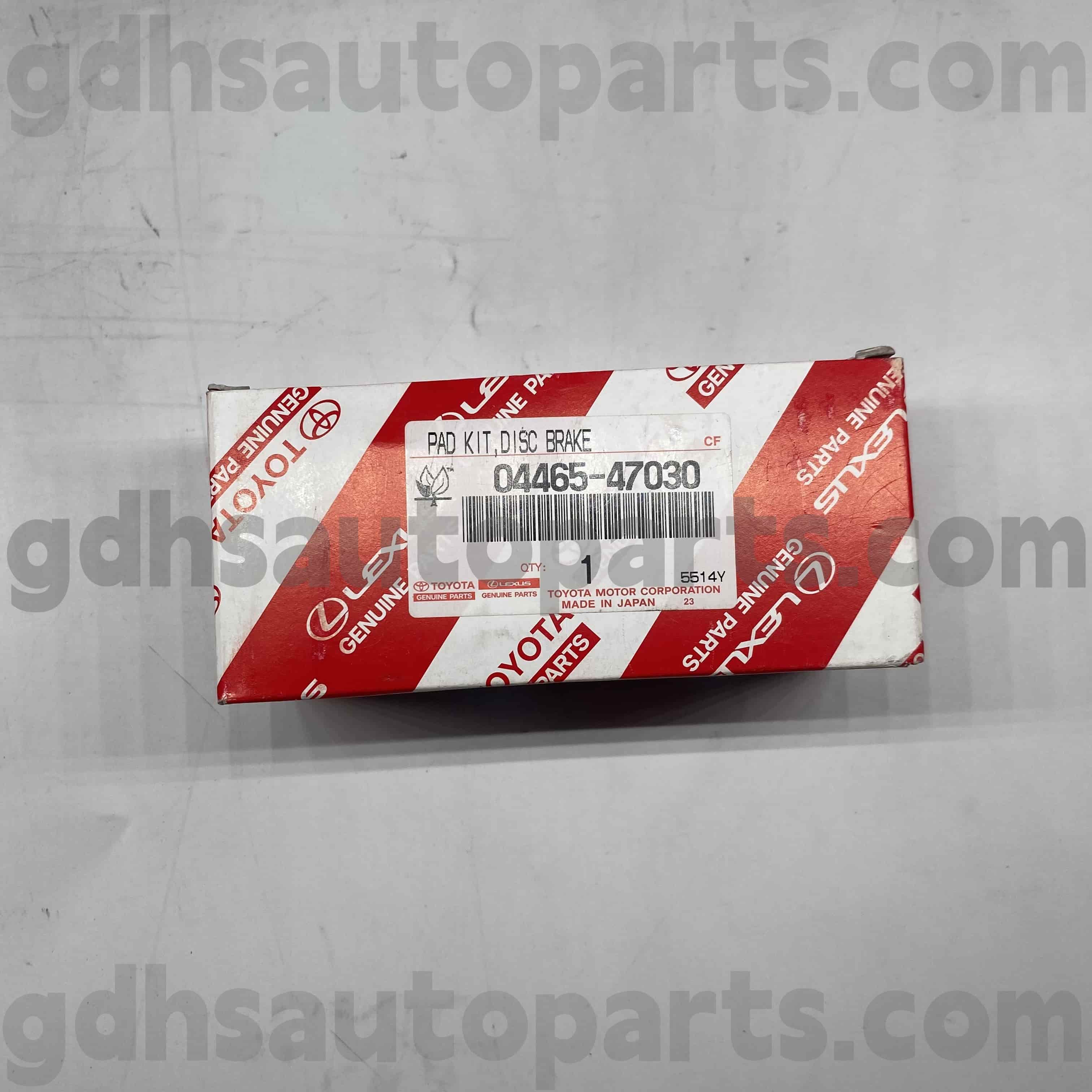 04465-47030 Toyota Genuine Parts 프론트 브레이크 패드 Prius, Celica 섀시 번호. ZZT230
