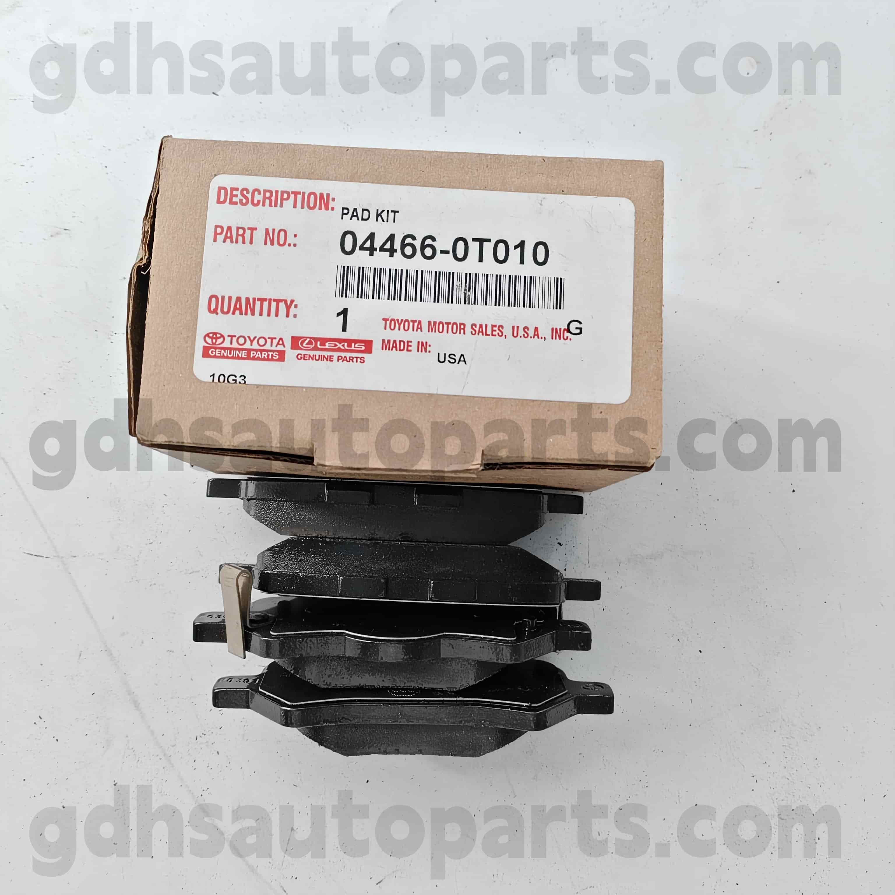 04466-0T010 Toyota Genuine 부품 venza 섀시를위한 후면 브레이크 패드. AGV1#