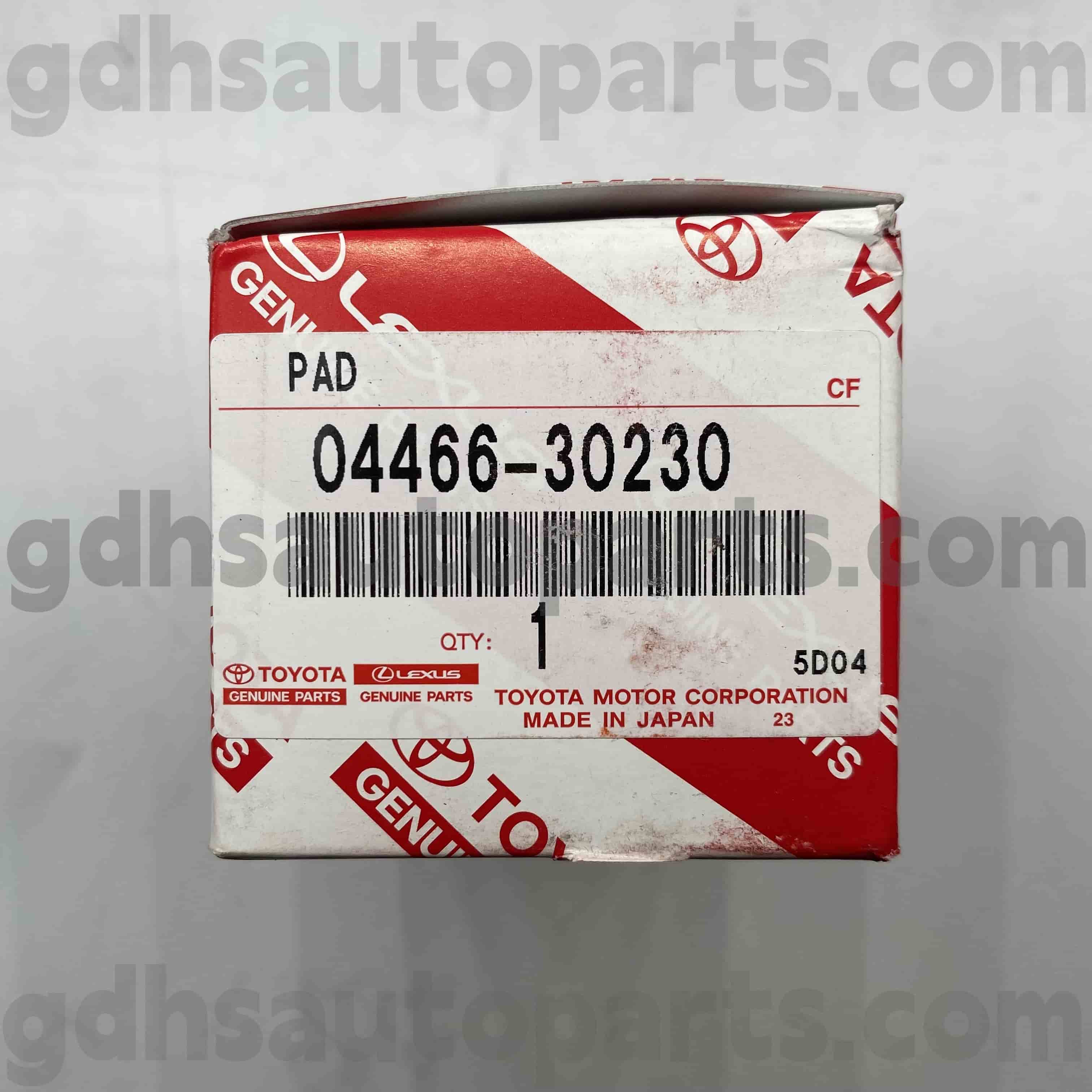 04466-30230 Toyota Genuine Parts Mark X, Crown, Reiz 섀시 NO 용 후면 브레이크 패드. grs20# grx13#