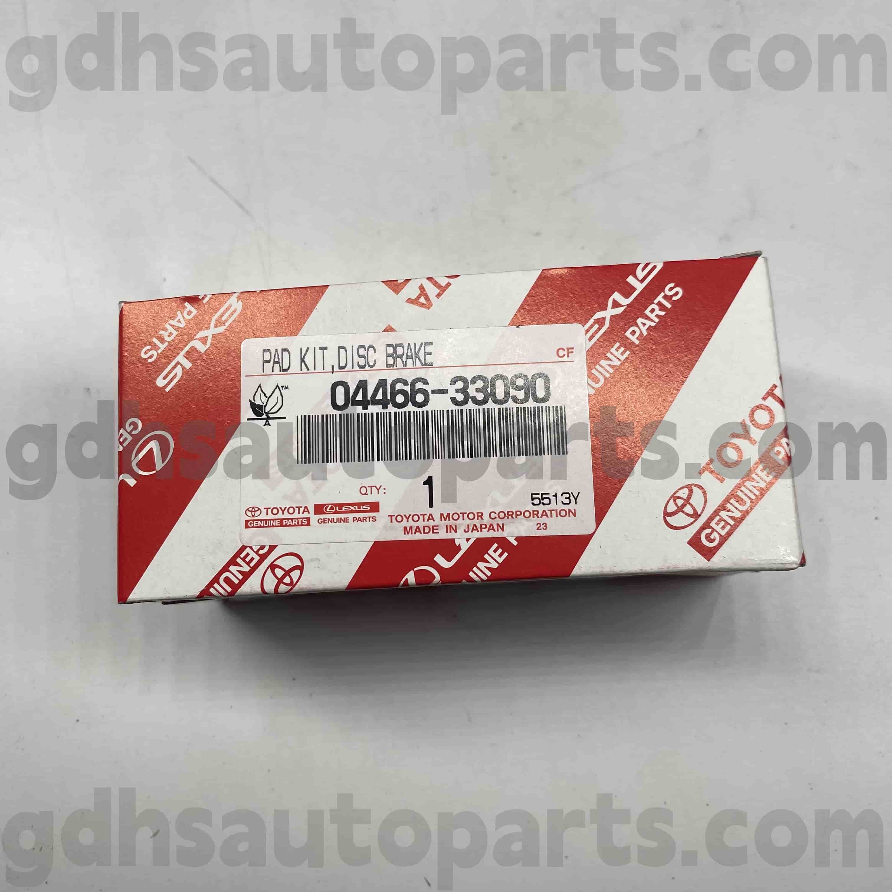 04466-33090 Toyota Genuine 부품 Camry 용 후면 브레이크 패드, Lexus ES300/330 섀시 번호. ACV30 MCV30 ES