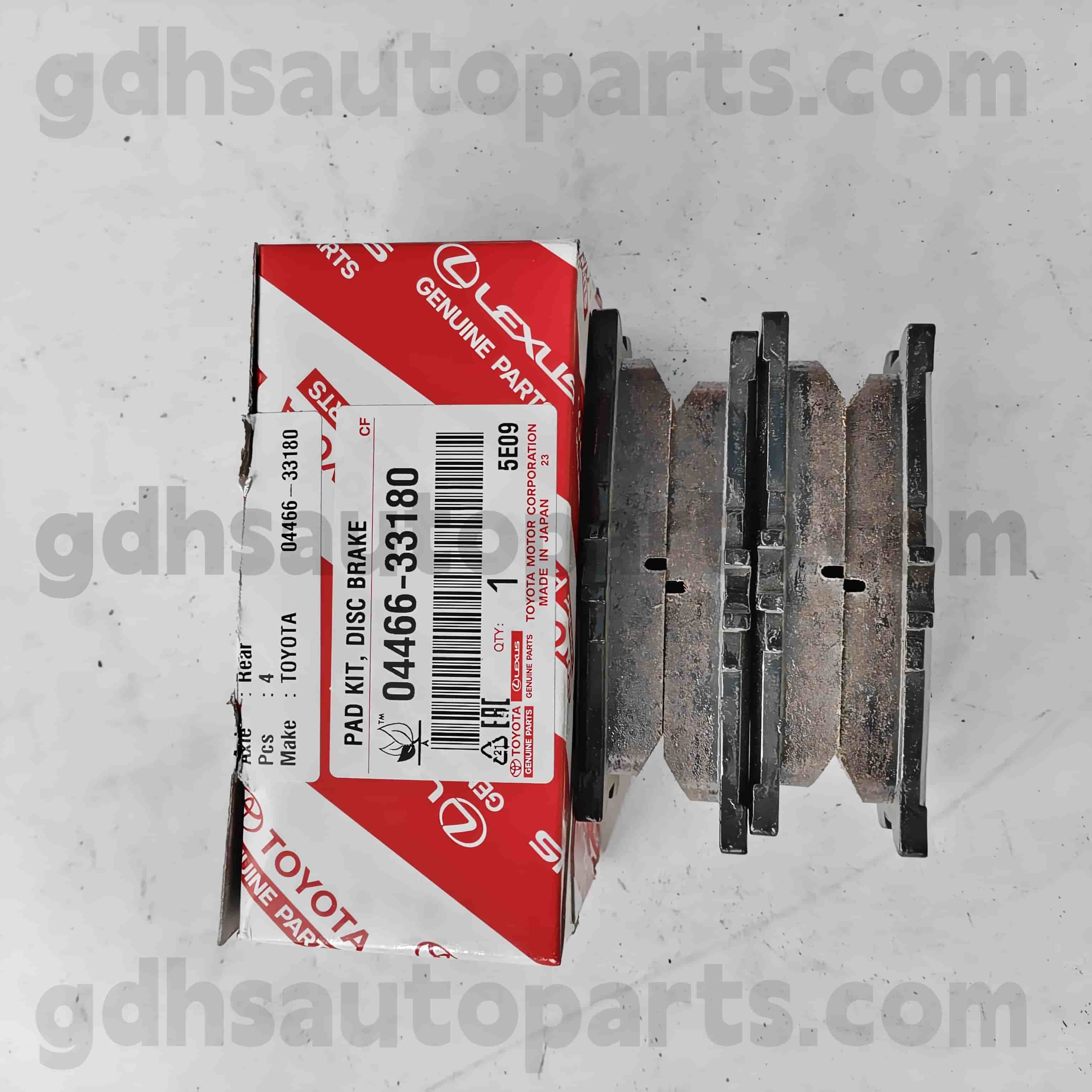 04466-33180 Toyota Genuine 부품 Camry 용 후면 브레이크 패드 、 Lexus ES240/350 섀시 번호. AHV40..JPP