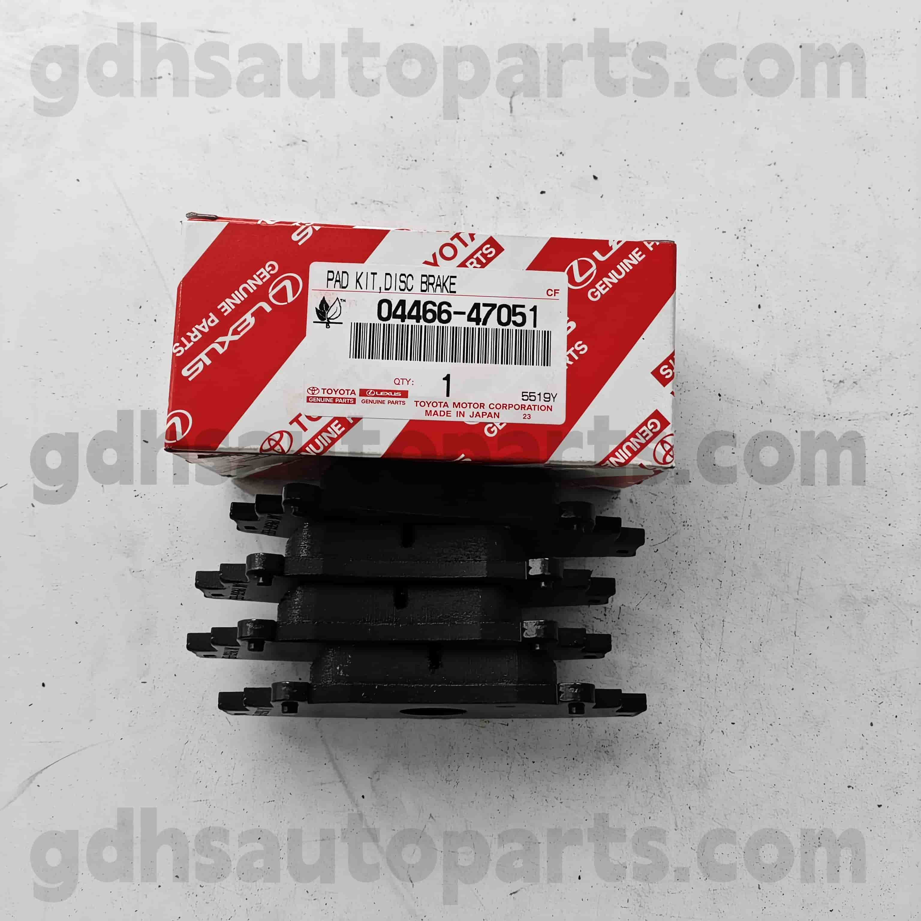 04466-47051 Toyota Genuine Parts Prius v 、 ez 섀시 번호 후면 브레이크 패드. zgr2#