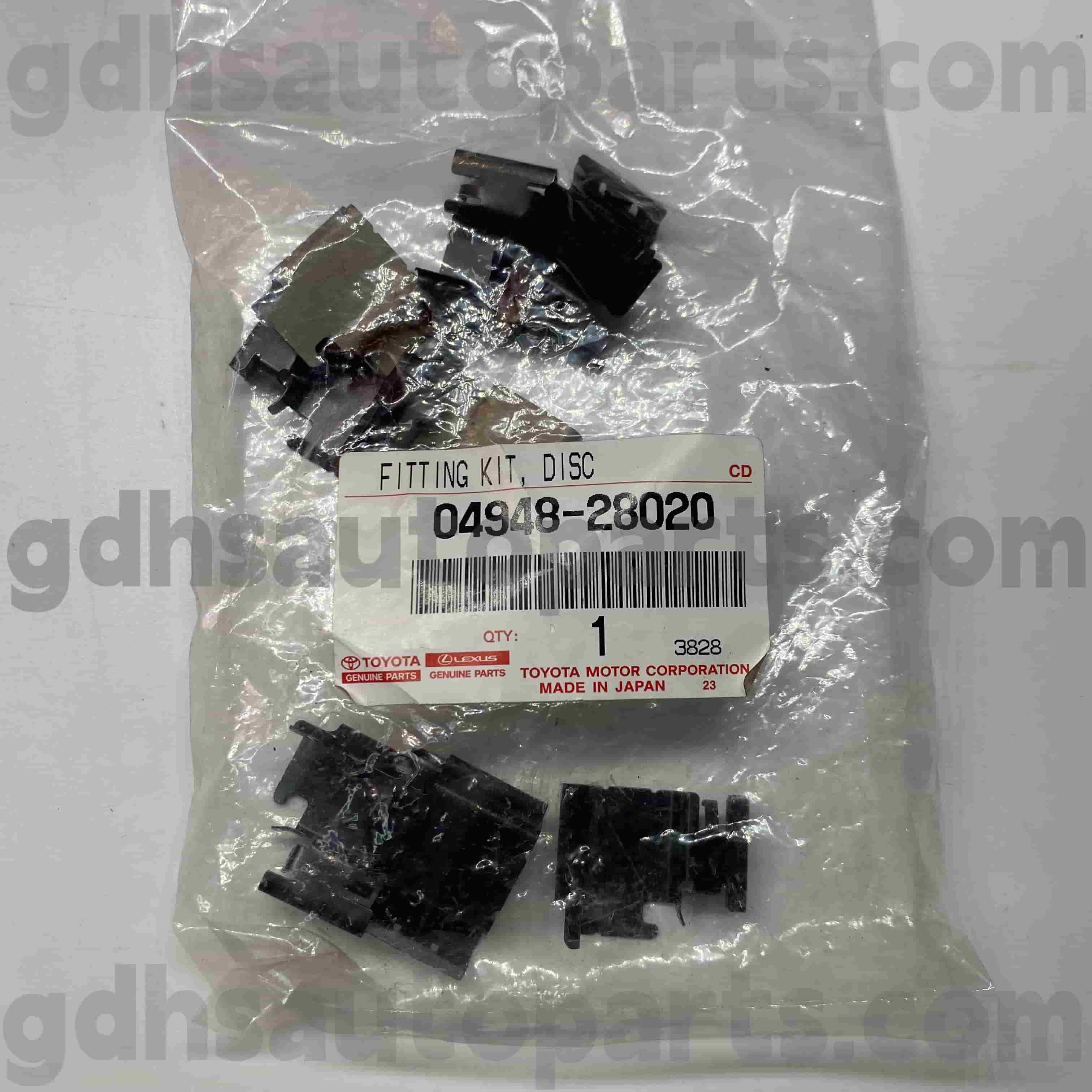 04948-28020 Toyota Genuine 부품 브레이크 패드 수리 키트, Alphard, Previa, Estima 섀시 번호. GGH20