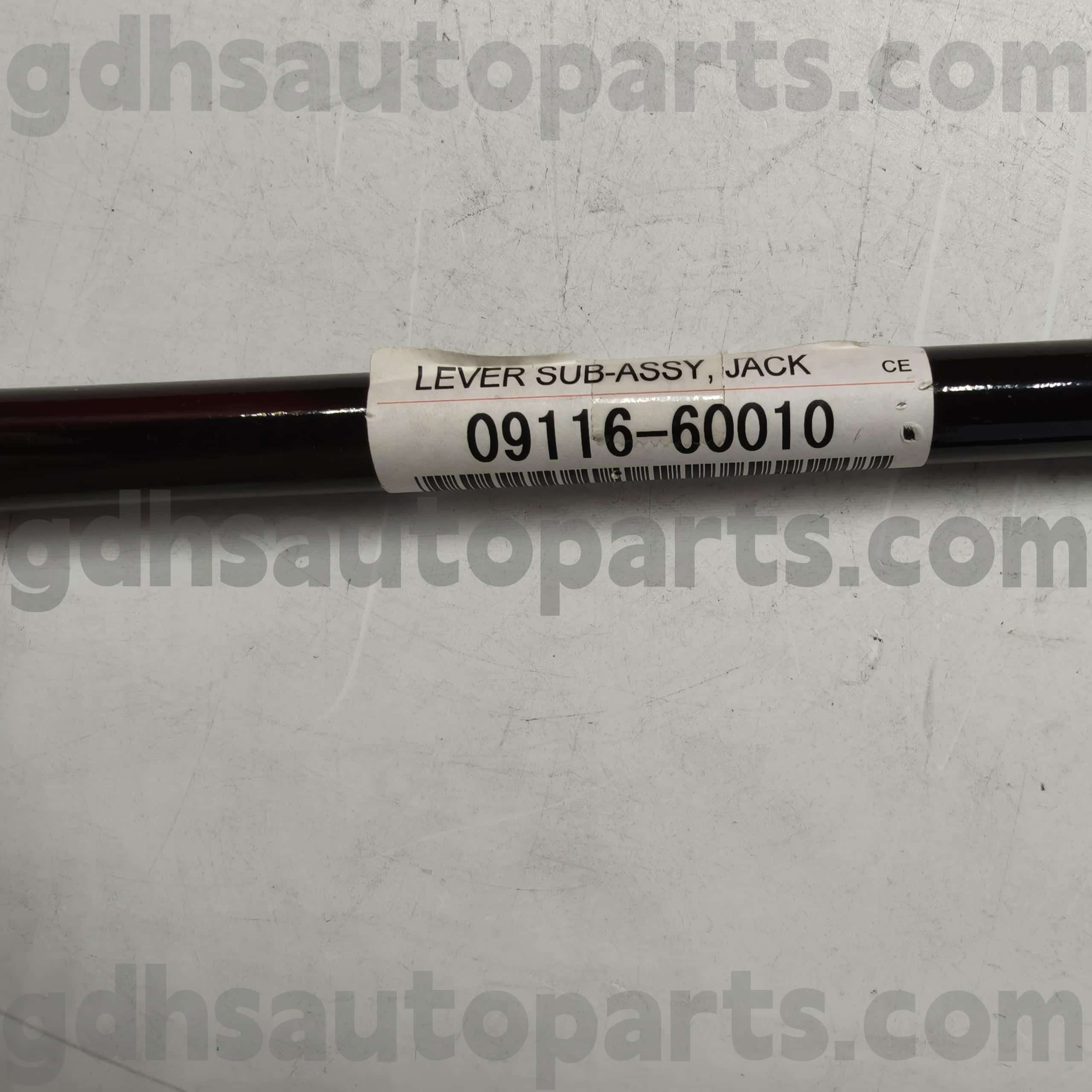 09116-60010 Mega Cruiser, Previa, Granvia 섀시 No를위한 Toyota Genuine Parts Jack Handle. fzj80