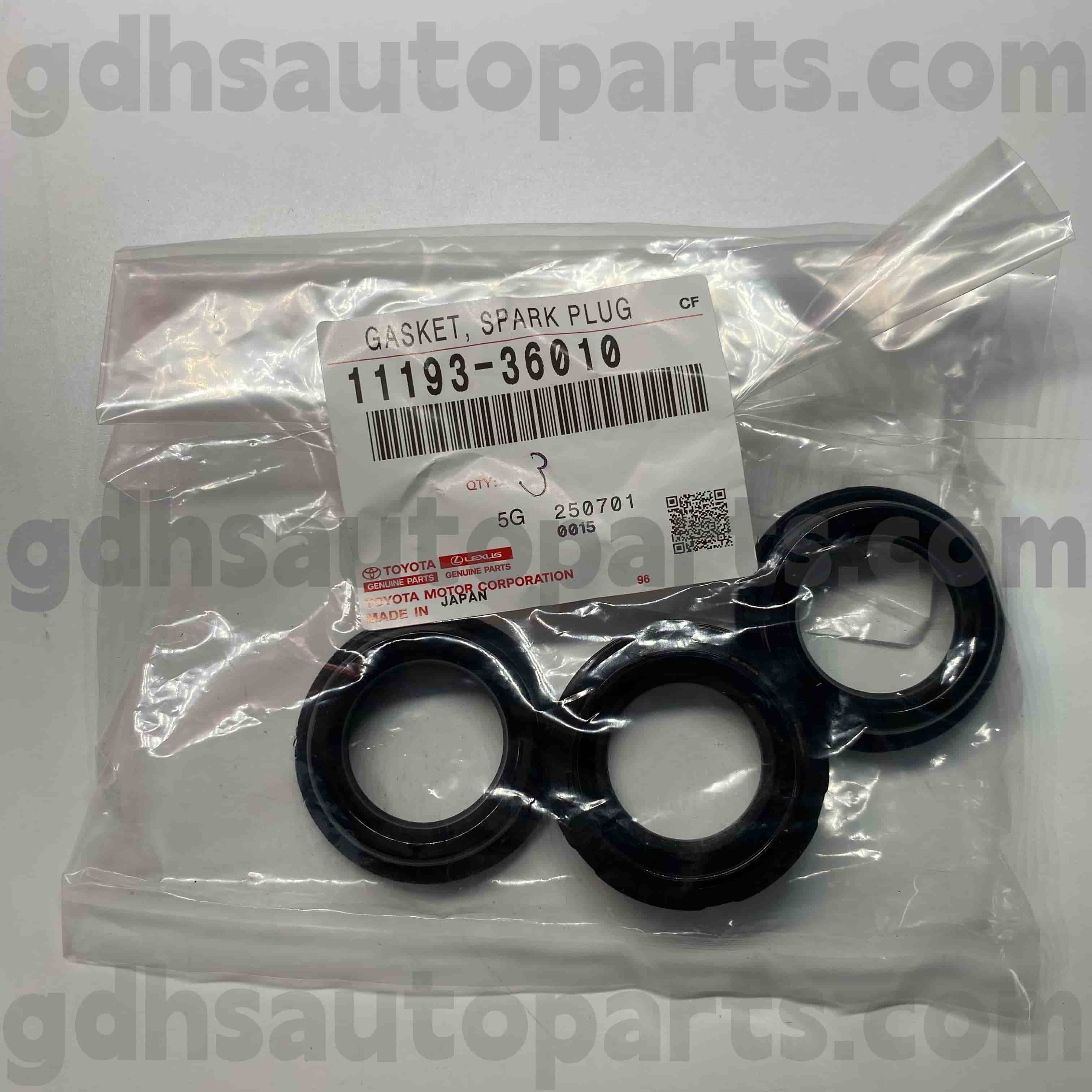 11193-36010 Harrier, Lexus ES350/300H 섀시 NO를위한 Toyota Genuine 부품 스파크 플러그 고무 고무 링. AYH30