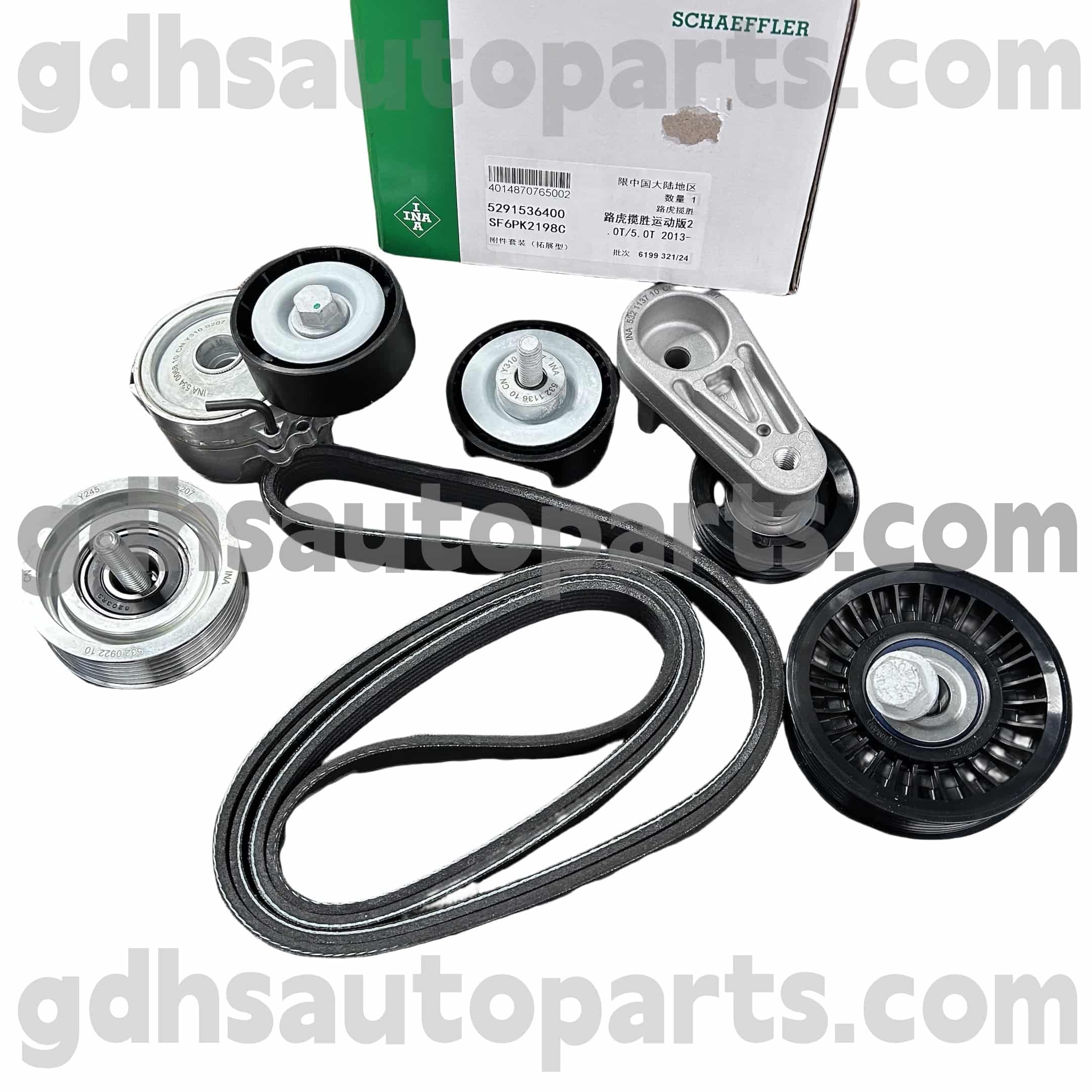 5291536400 Jaguar XJ, Jaguar XF, Jaguar XE, F-Pace OE NO를위한 Schaeffler Ina Drive Belt Tensioner. C2Z16647