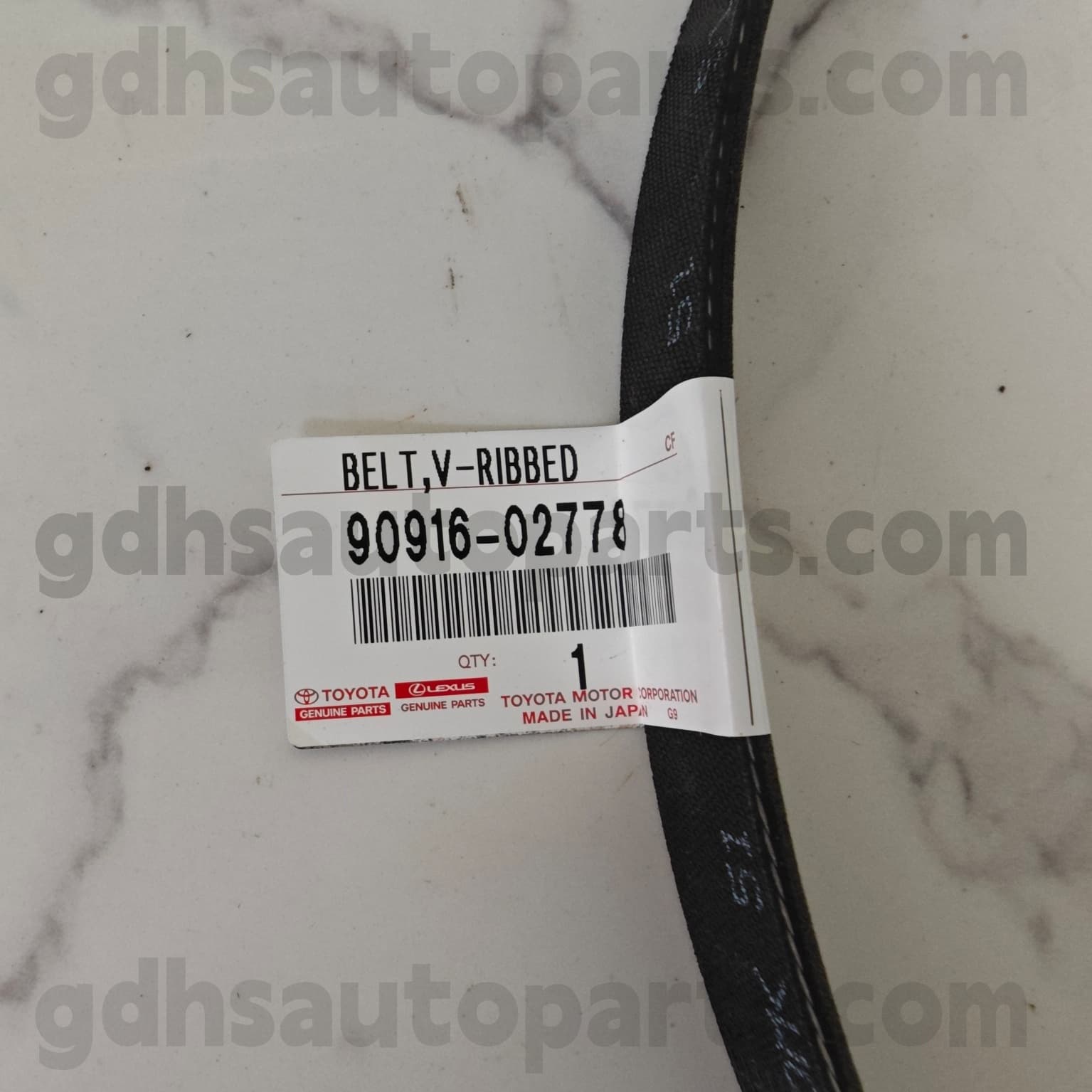 90916-02778 RAV4 용 Toyota Genuine 부품 엔진 벨트 、 Camry/Hybrid 섀시 번호. A25AFKS..AXAA54..EUR
